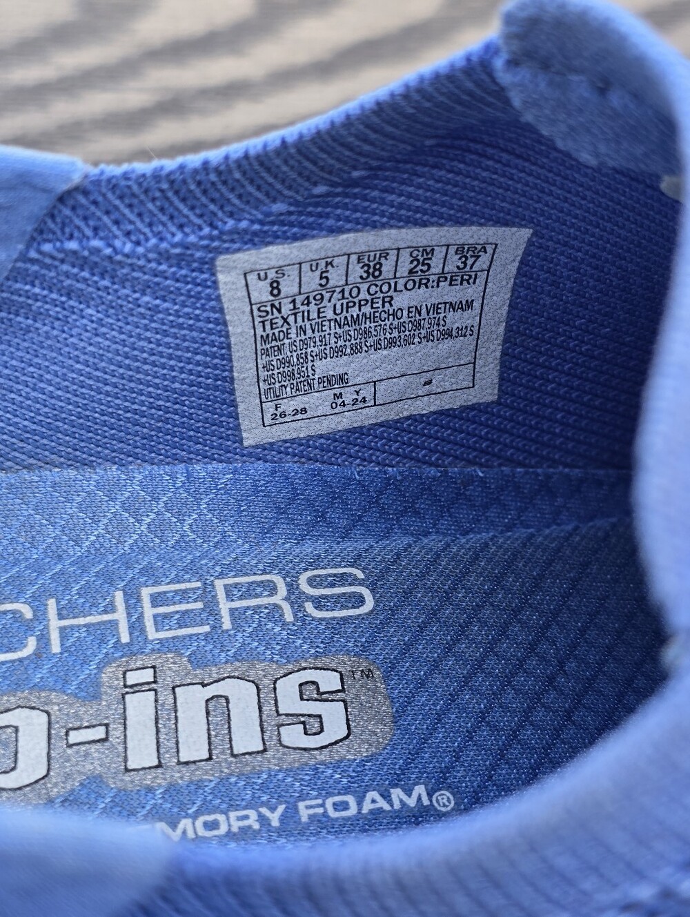 Light Blue Knit Sketchers Slip In Sneakers - Casual Lace-Up - Picture 6 of 6